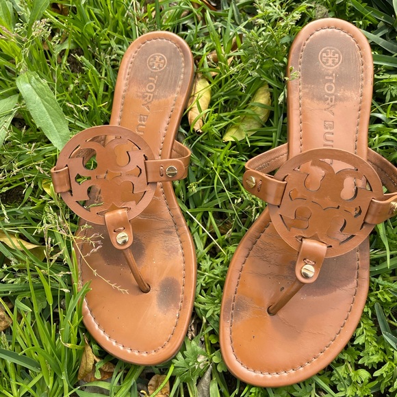 TORY BURCH Miller Sandals Vintage Vachetta size 8.5 - Picture 4 of 11